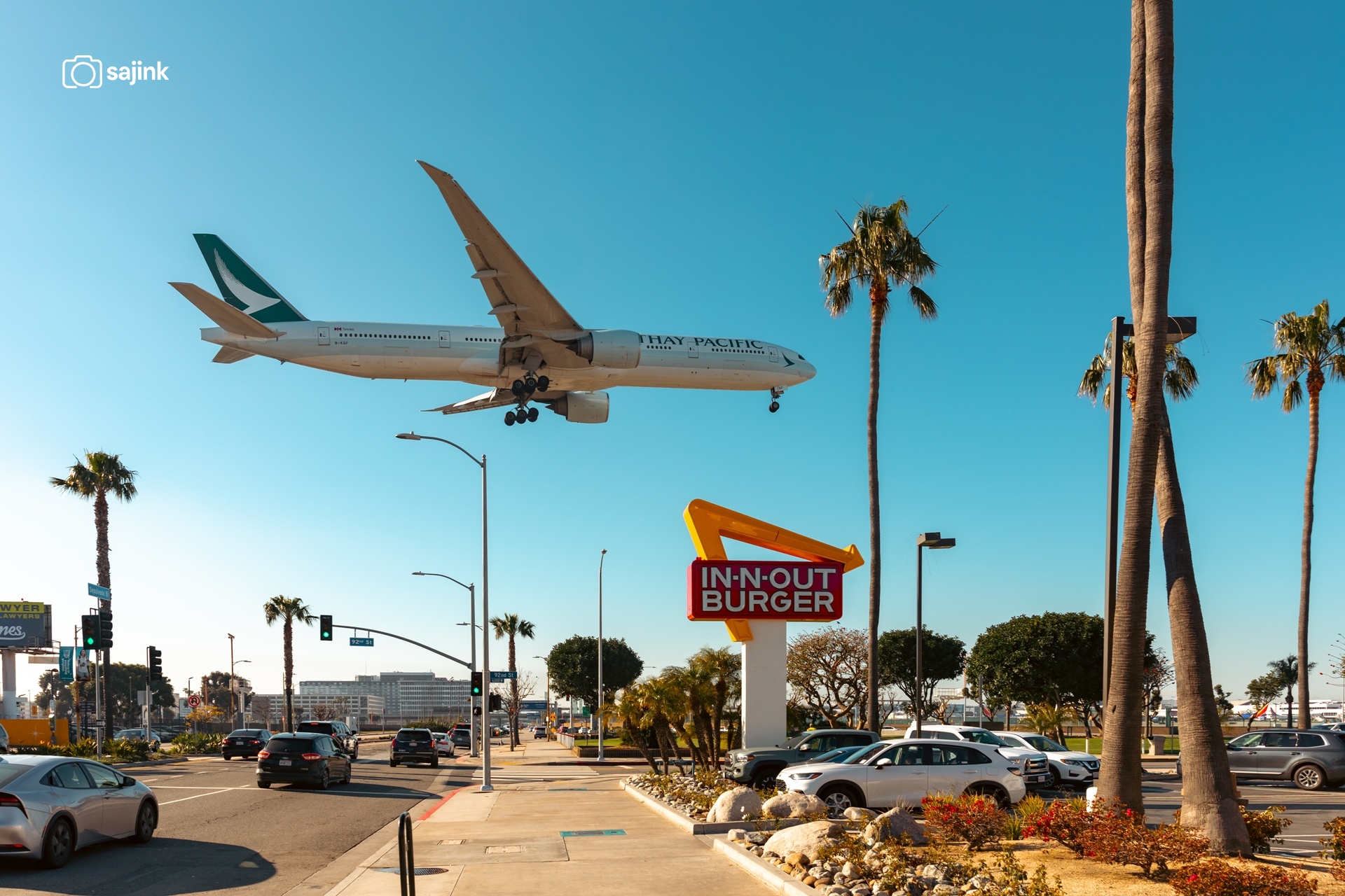 Cathay Pacific B777 Landing at LAX, California